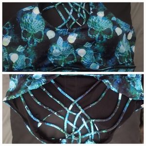 Mermaid Skulls CVG butterfly bra